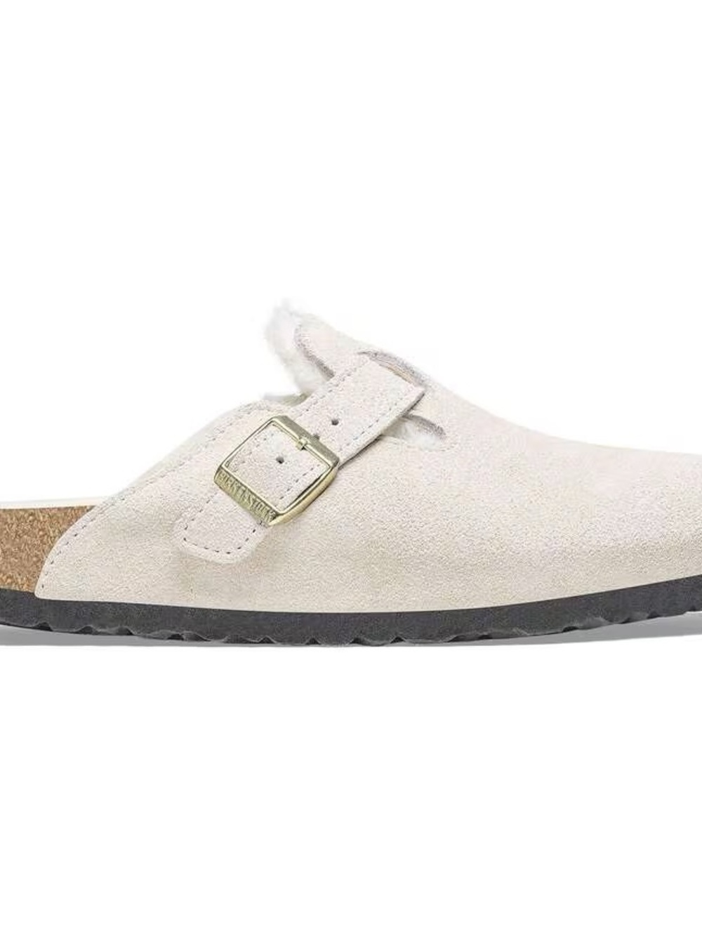 Birkenstock Boston Shearling Clogs Antique White Suede Size 38 Narrow NEW - Picture 3 of 3